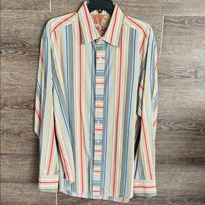 Robert Graham Vibrant Striped Button Down Shirt